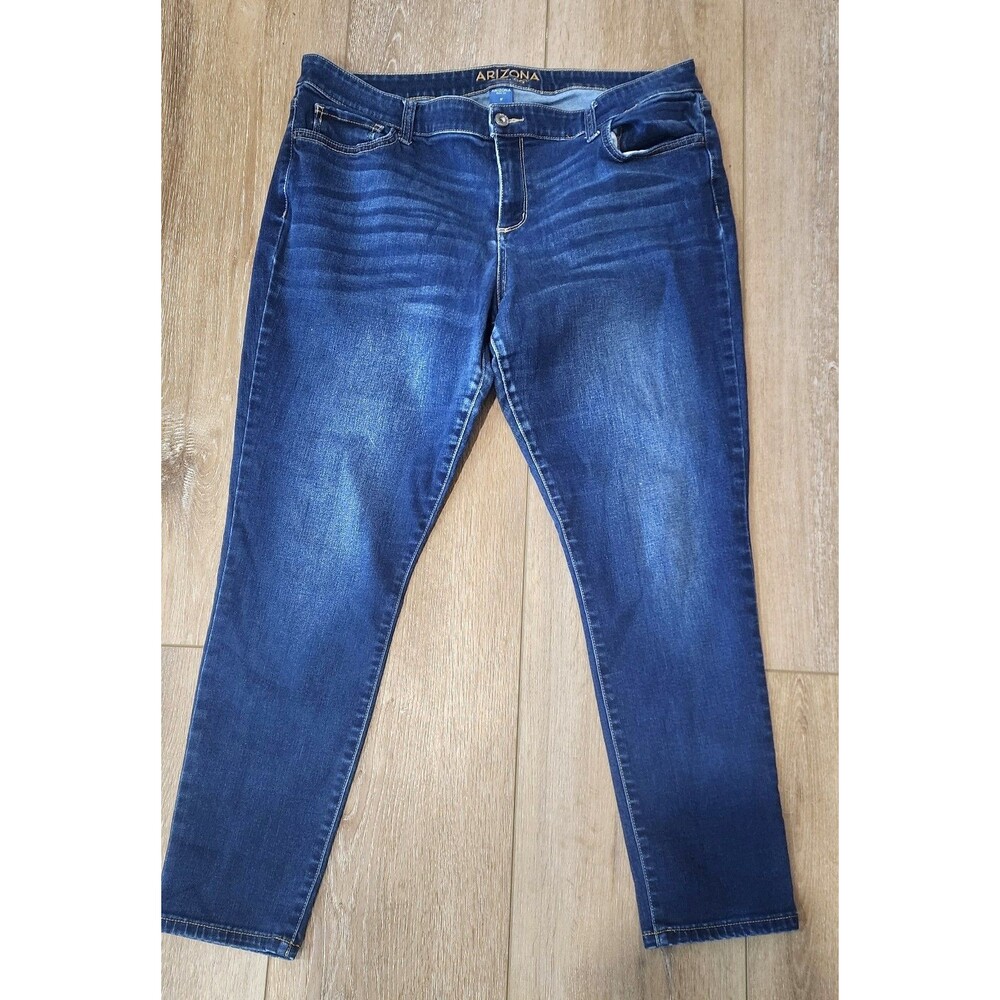 Arizona Jean Co. Women's Jeans Size 17 Dark Wash Stretch 38x27